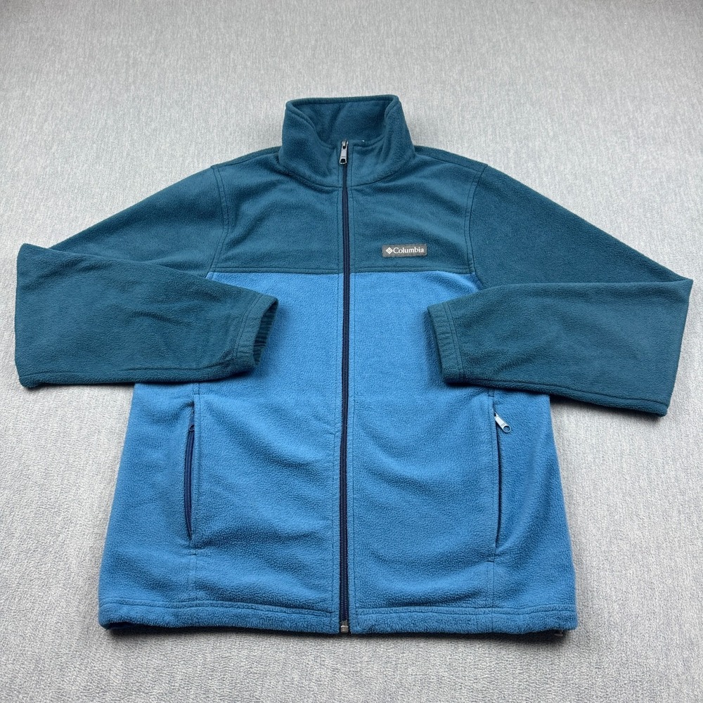 Columbia Jacket Mens Small Blue Granite Mountain Fleece Full Zip‎ Outdoor Hiking